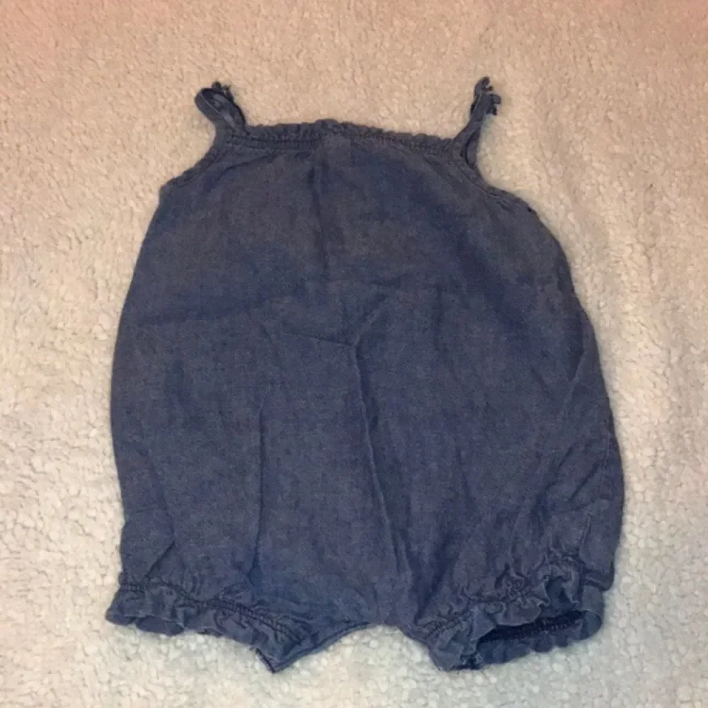 Carters 6 months denim and pink romper